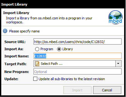 Import library